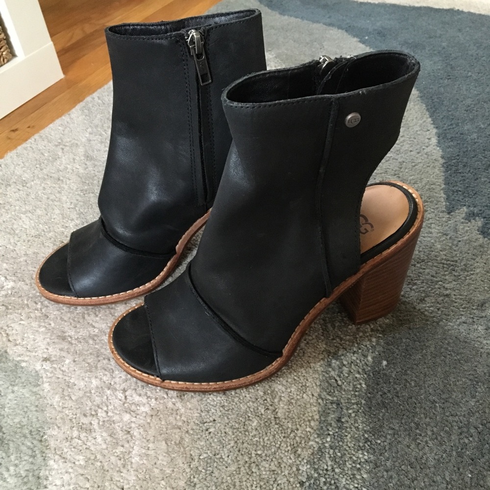 Ugg Valencia Peep Open Toe Booties Sandals 6